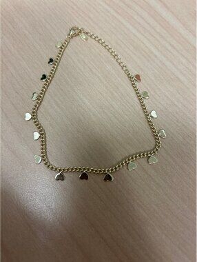 Tiny Gold Heart Anklet- very Sweet